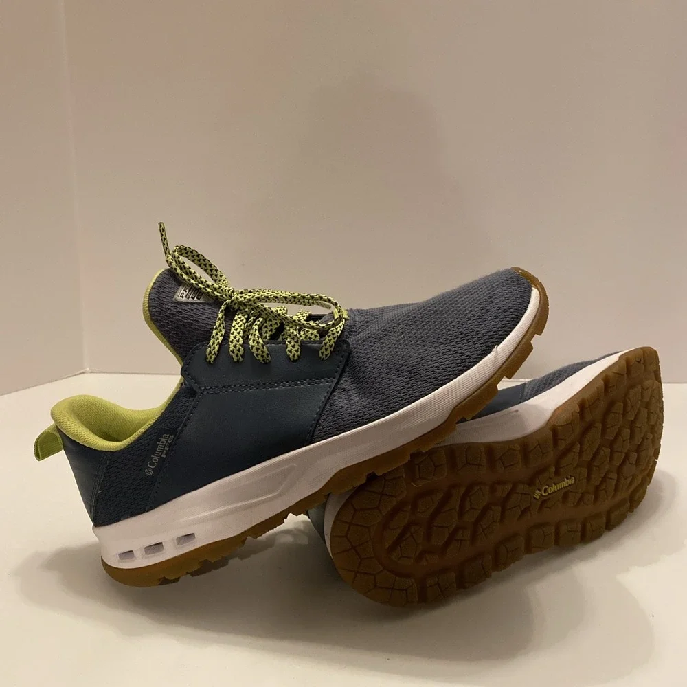 Columbia Men Sz 8 Tamiami PFG‎ Boat Shoes Blue Green BM0174 EUC